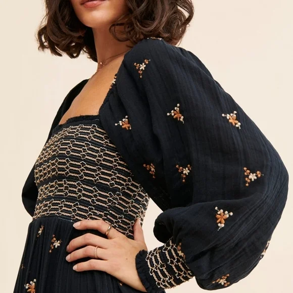 Free People Dahlia Embroidered Jumpsuit - Picture 1 of 8